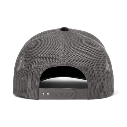 Back view of Richardson 930 custom hat in black and charcoal