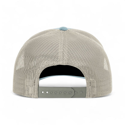 Back view of Richardson 930 custom hat in light blue and sand