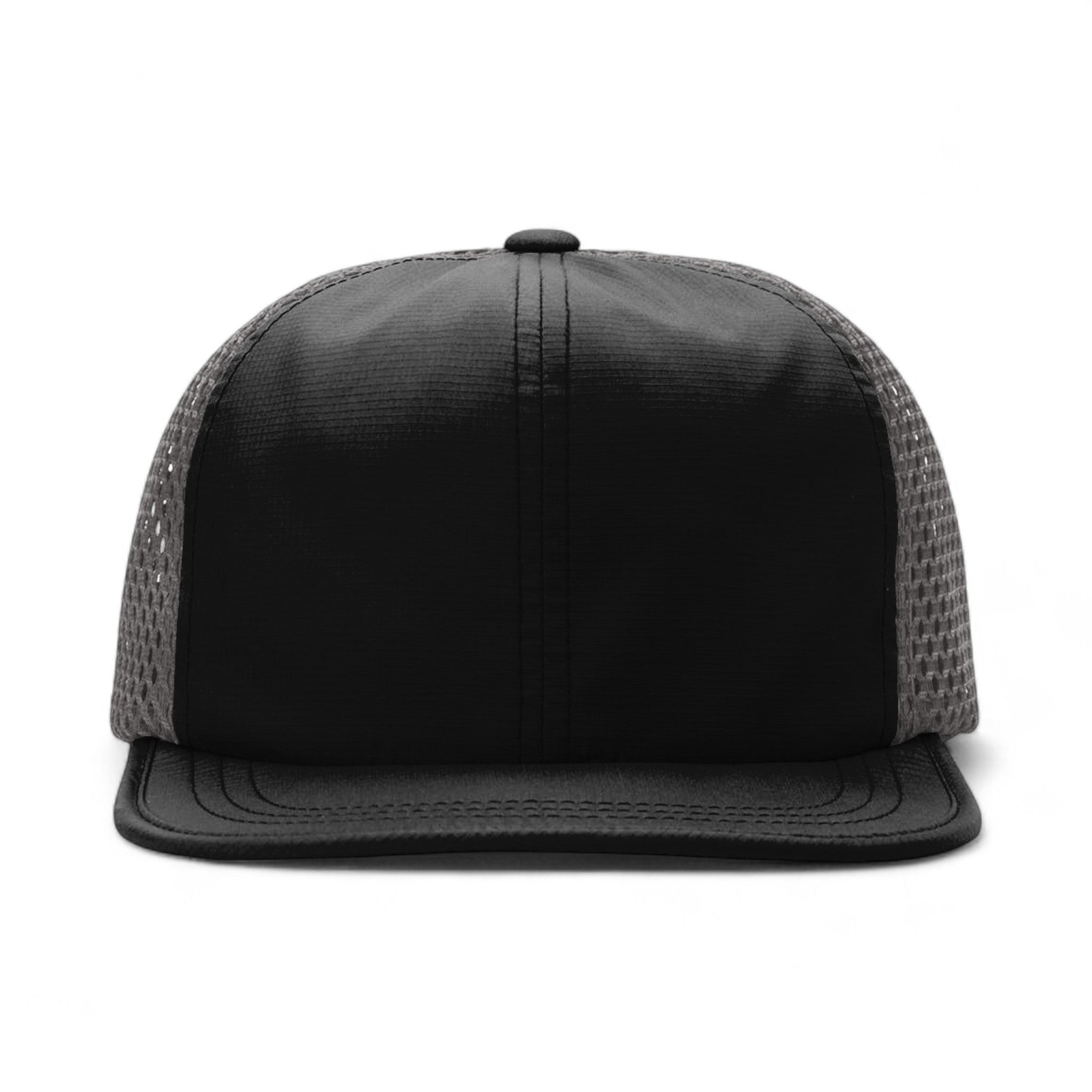Front view of Richardson 935 custom hat in black and charcoal