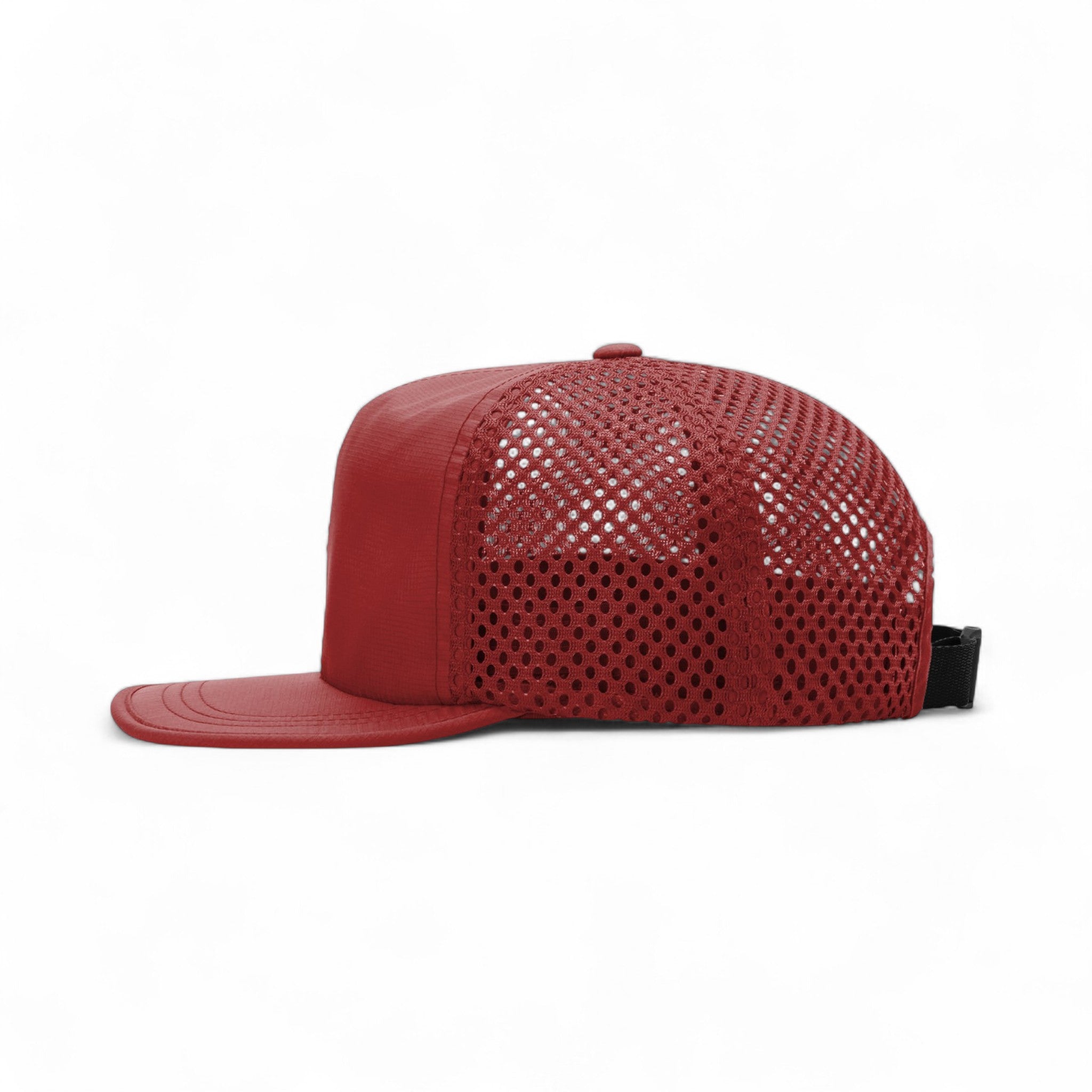 Left side view of Richardson 935 custom hat in cardinal