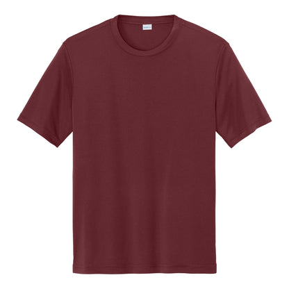 Sport-Tek ST350 custom short sleeve t-shirt in cardinal, front view