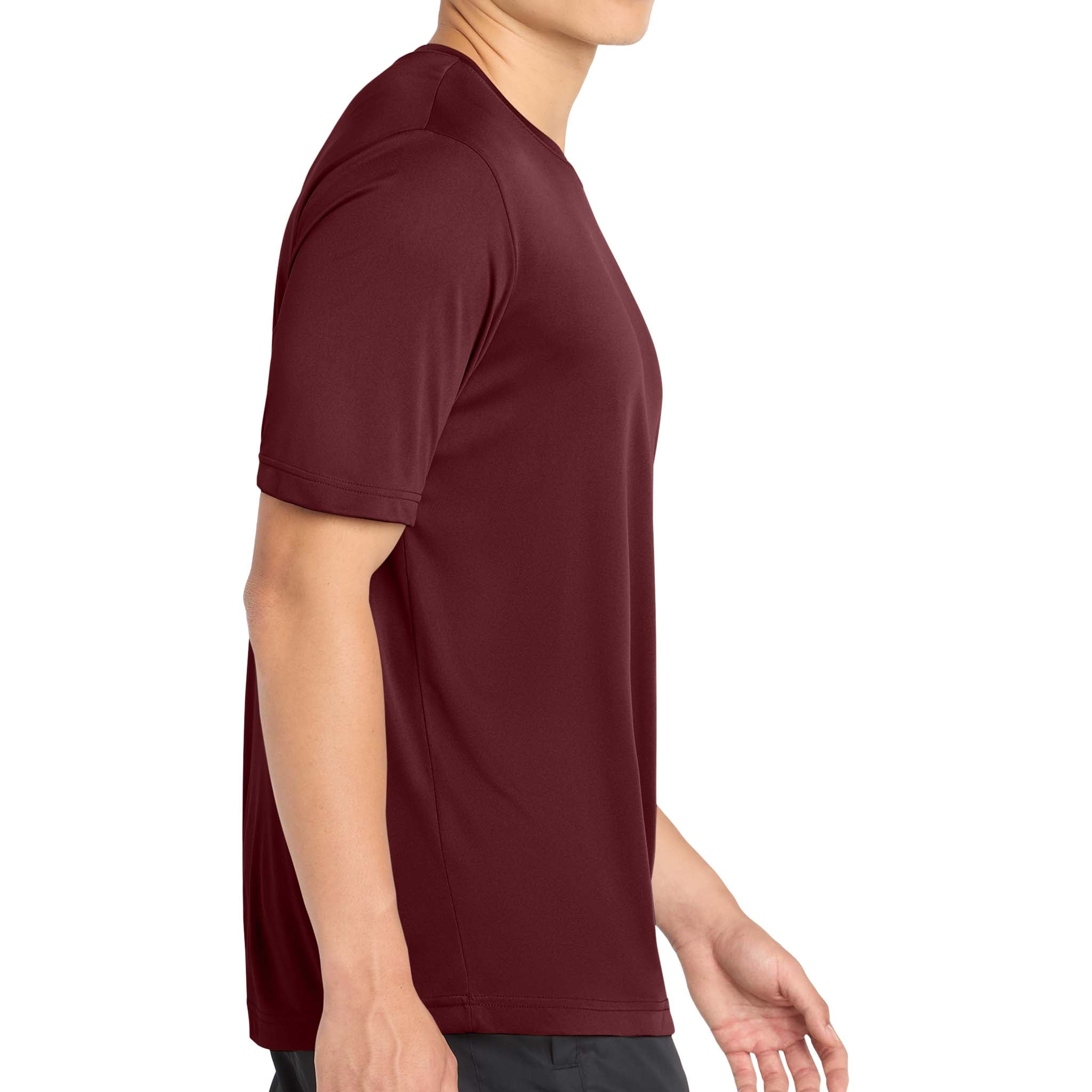 Sport-Tek ST350 custom short sleeve t-shirt in cardinal, right side view