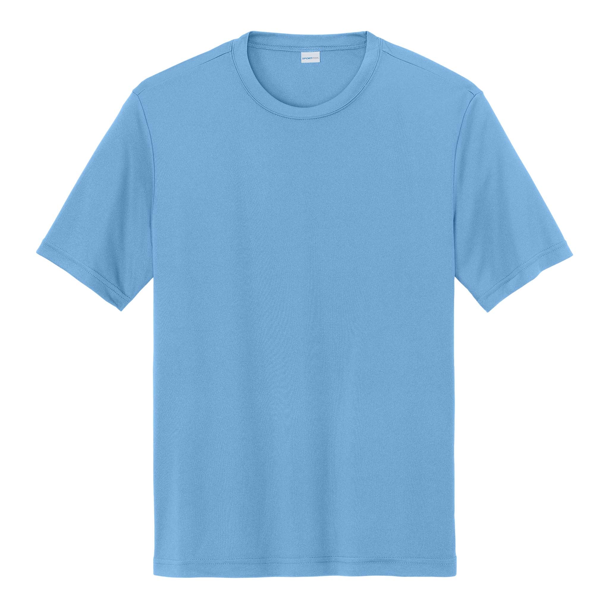 Sport-Tek ST350 custom short sleeve t-shirt in carolina blue, front view