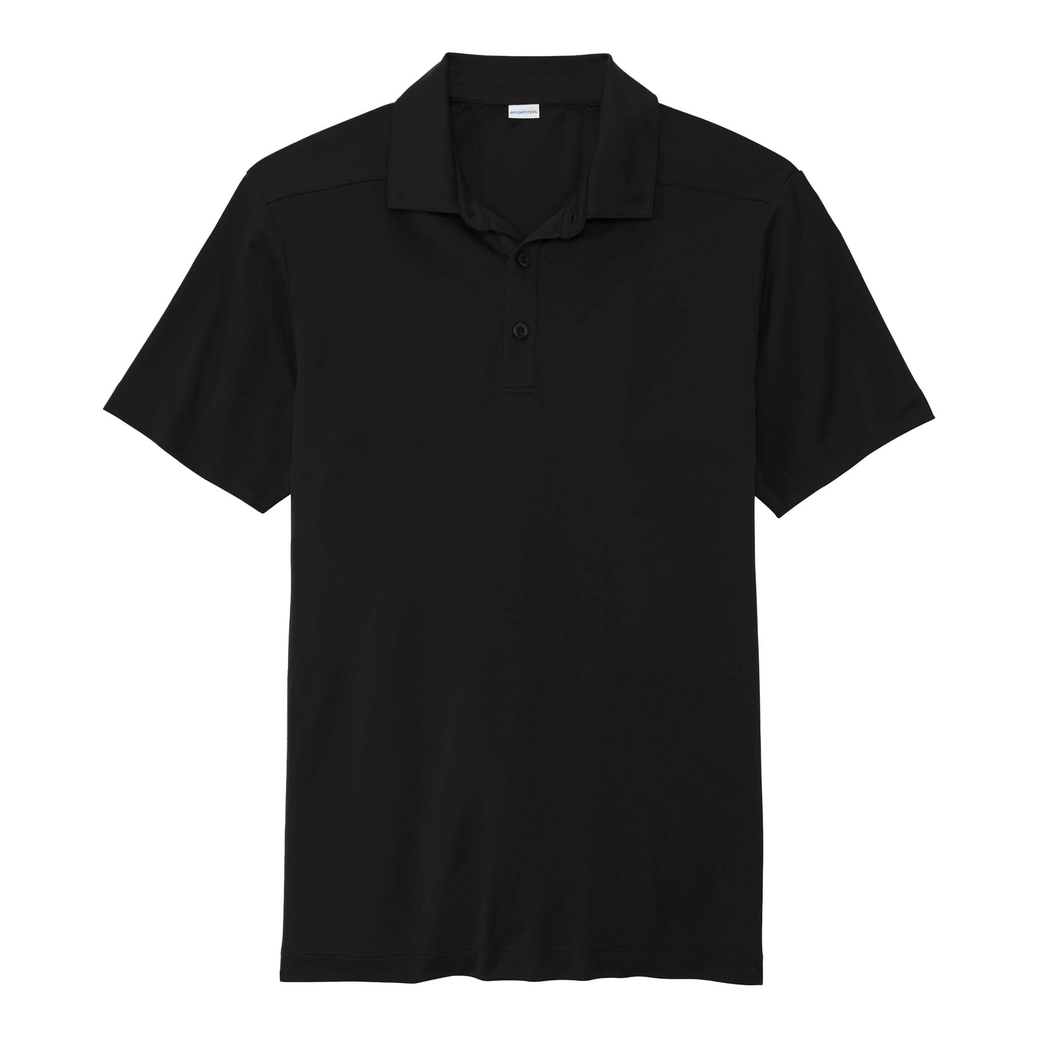 Sport-Tek ST520 custom polo in black, front view