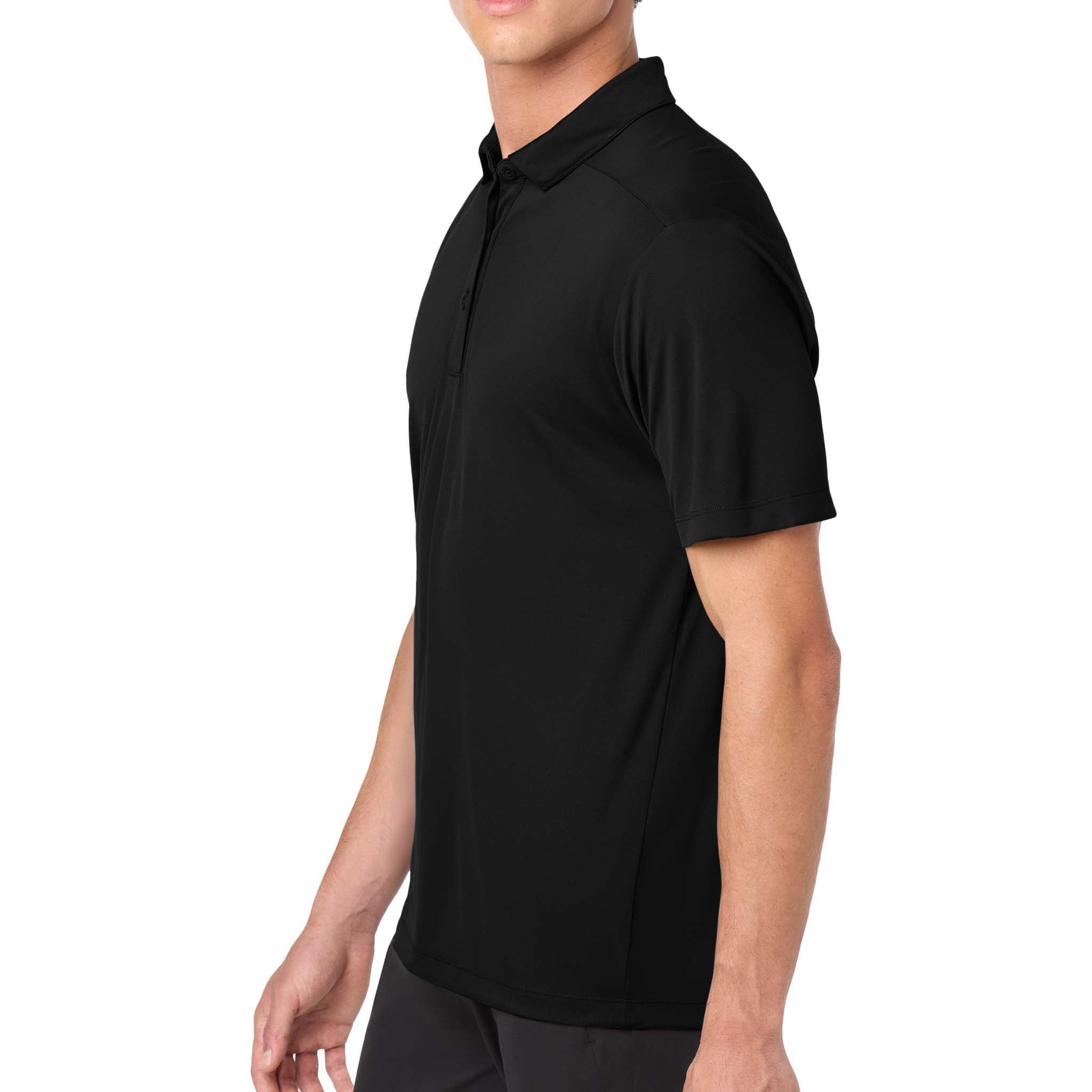 Sport-Tek ST520 custom polo in black, left side view