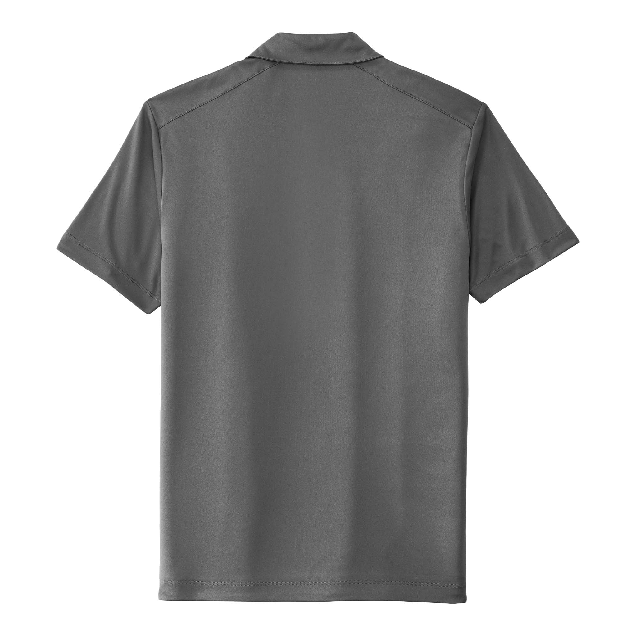 Sport-Tek ST520 custom polo in dark smoke grey, back view