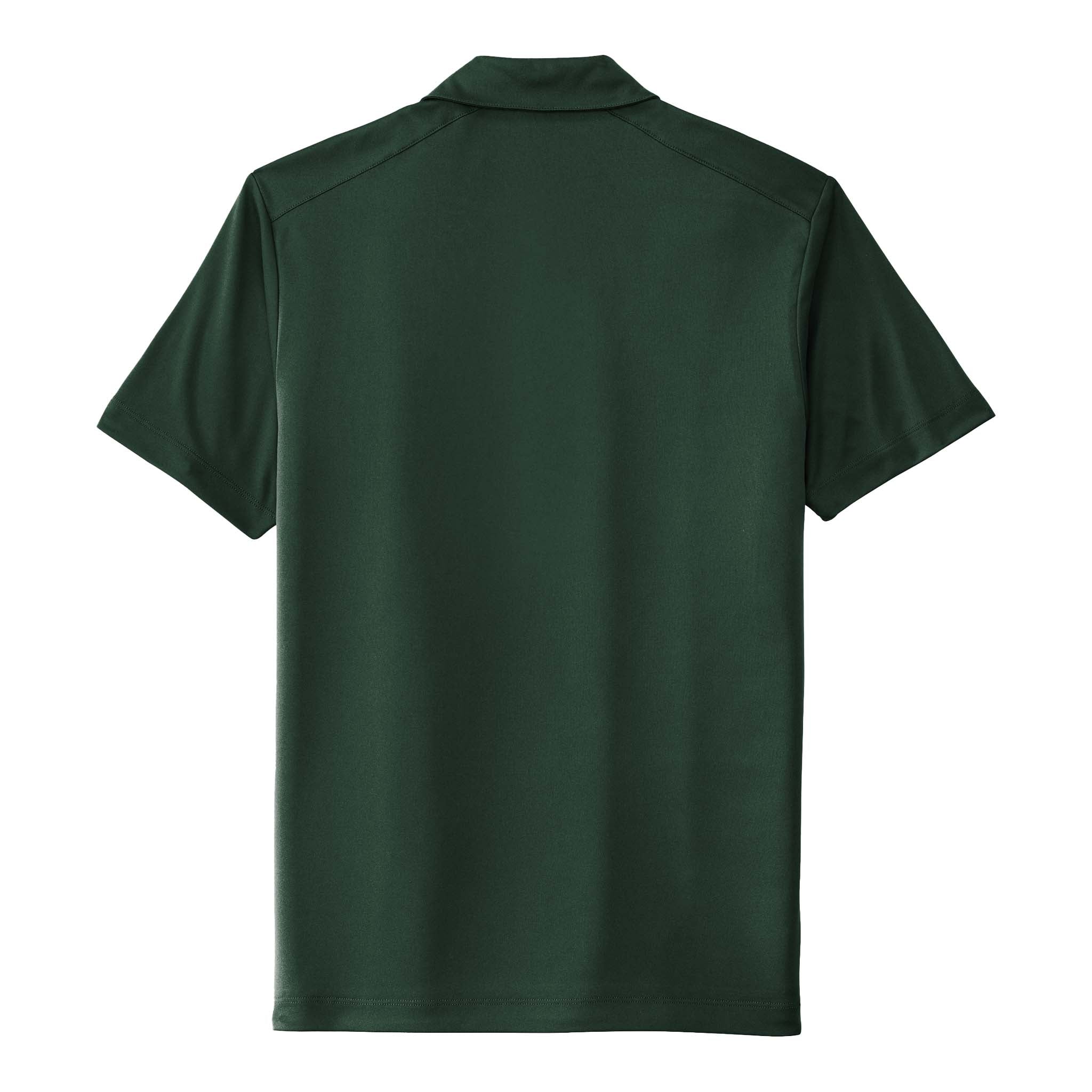 Sport-Tek ST520 custom polo in forest green, back view