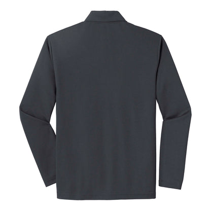 Sport-Tek ST640LS custom polo in graphite, back view