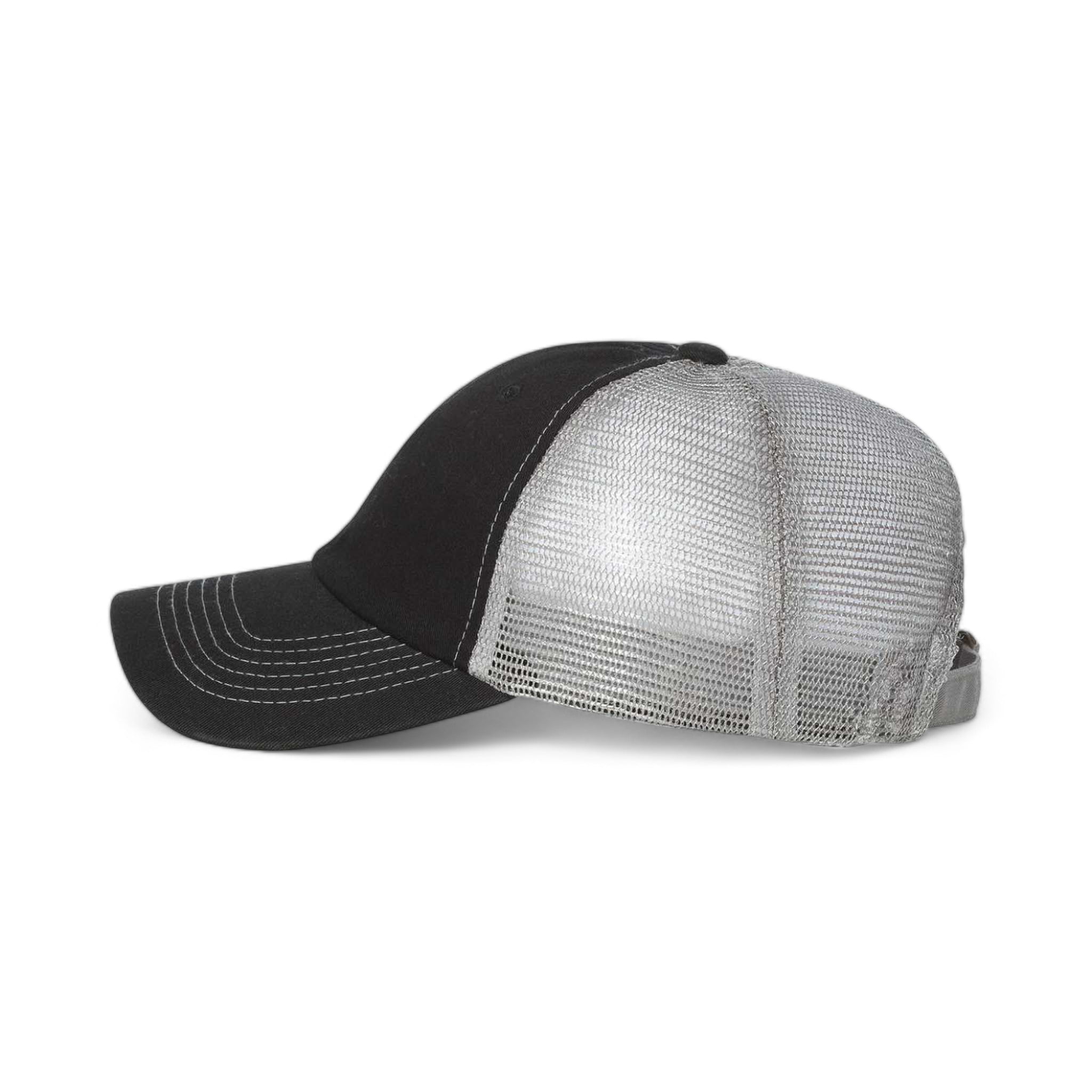 Side view of Sportsman 3100 custom hat in black and grey