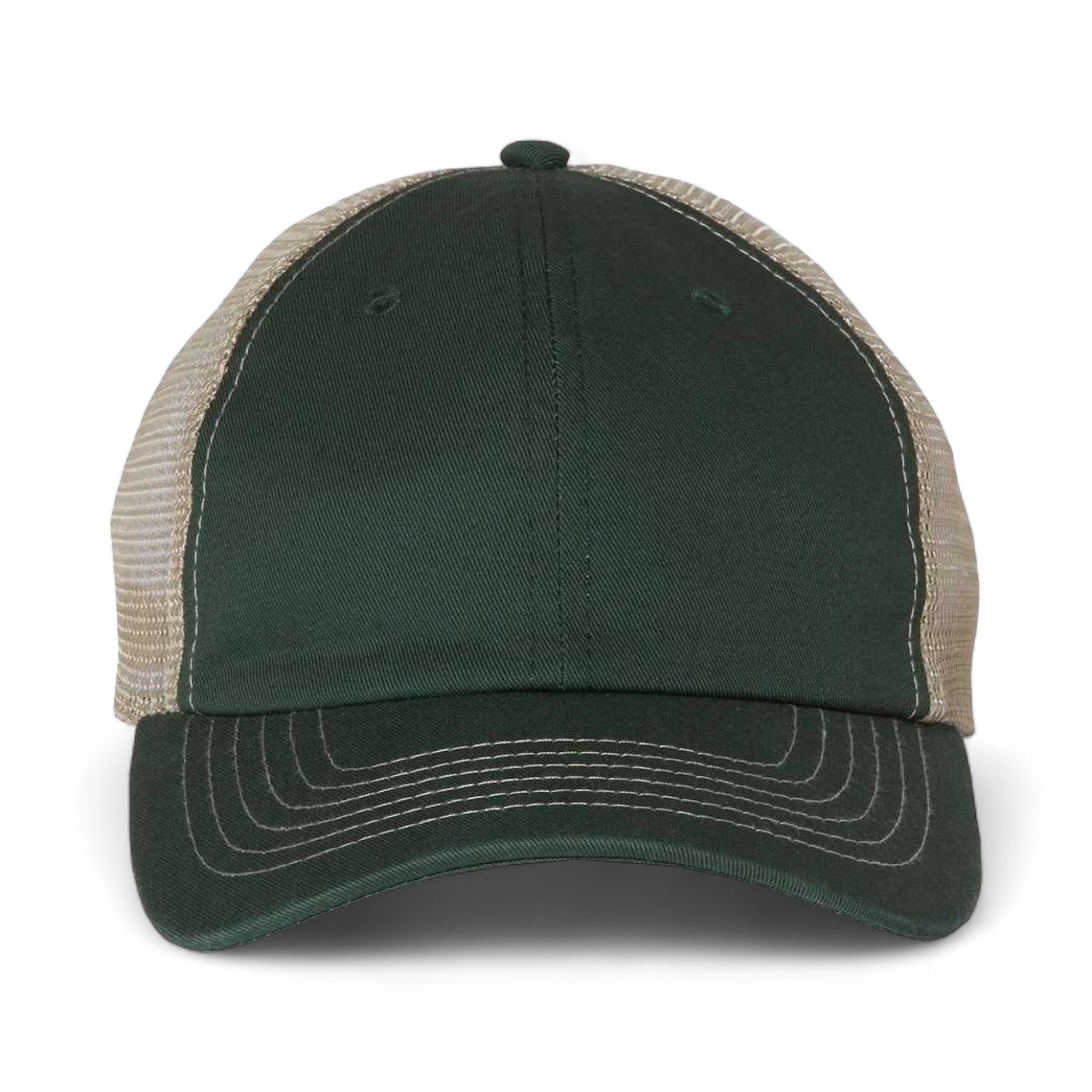 Front view of Sportsman 3100 custom hat in forest and khaki