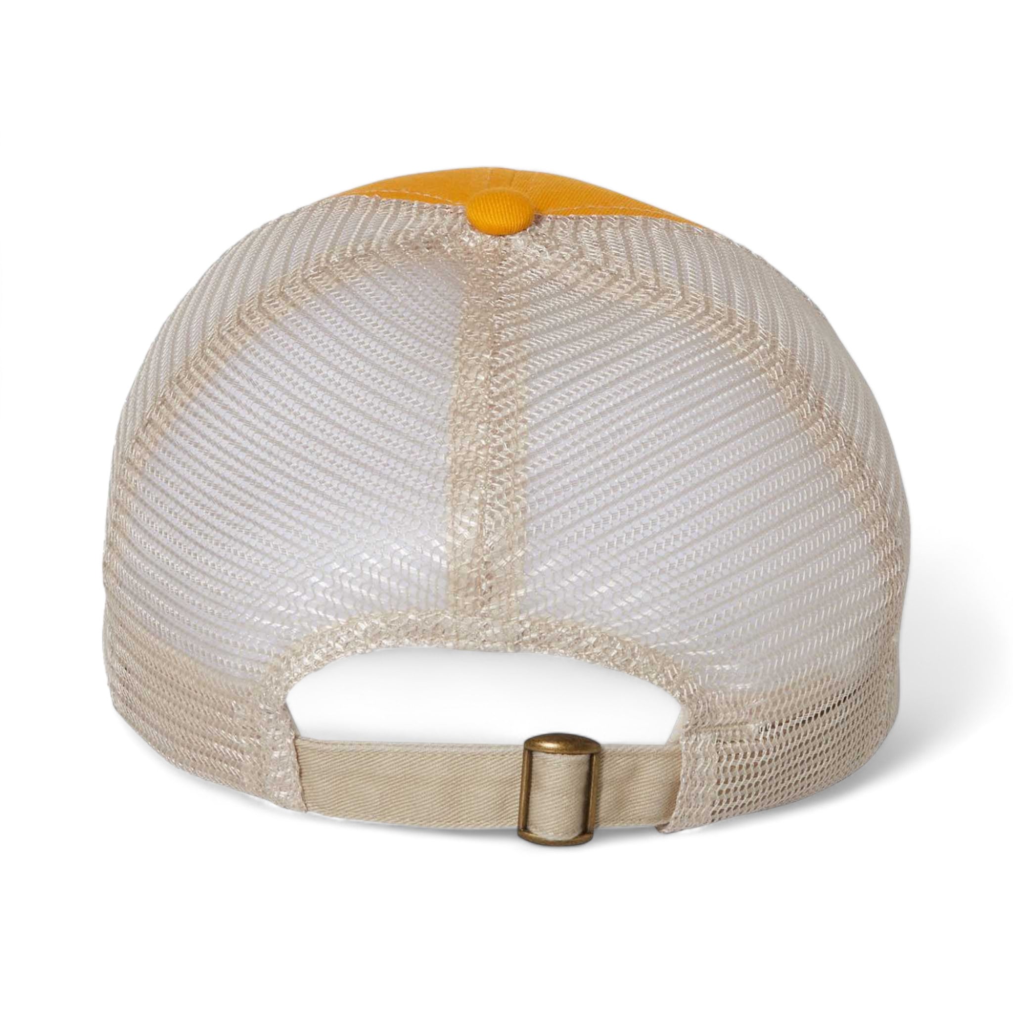 Back view of Sportsman 3100 custom hat in gold and stone