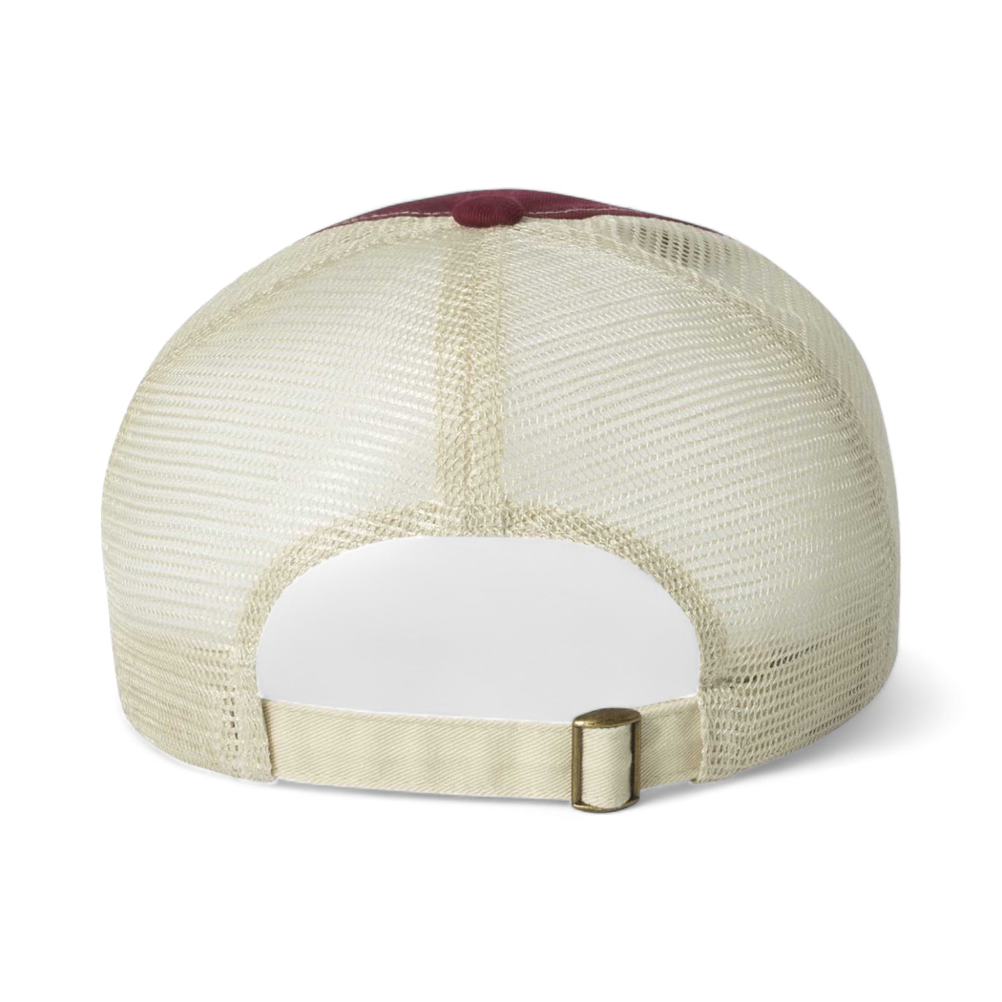 Back view of Sportsman 3100 custom hat in maroon and stone