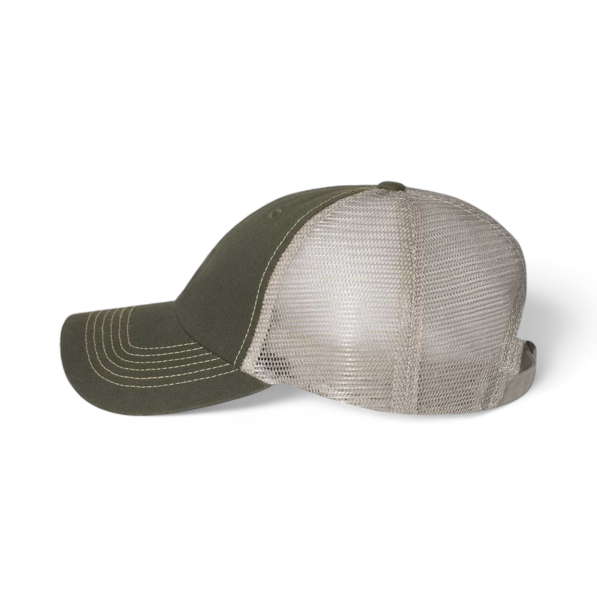 Side view of Sportsman 3100 custom hat in olive and khaki