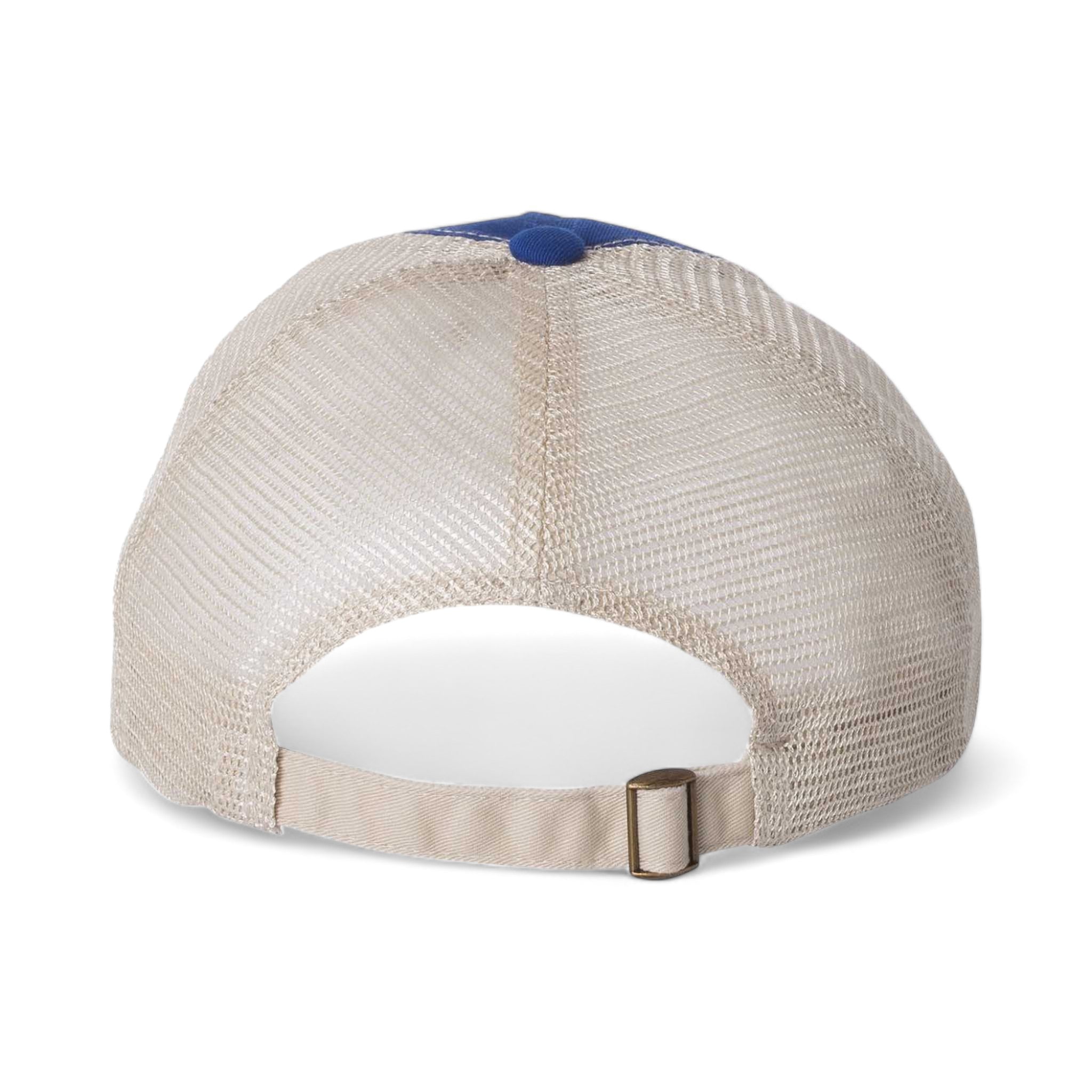 Back view of Sportsman 3100 custom hat in royal and stone