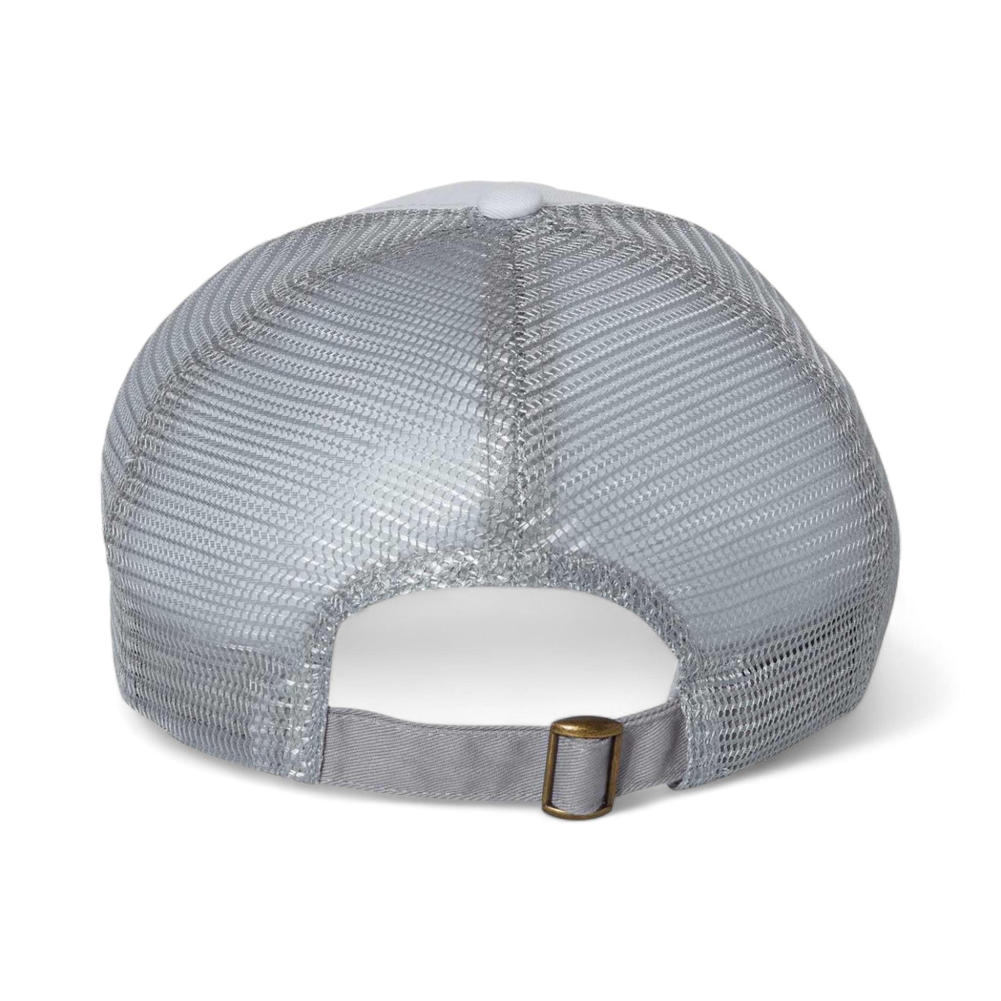 Back view of Sportsman 3100 custom hat in white and grey