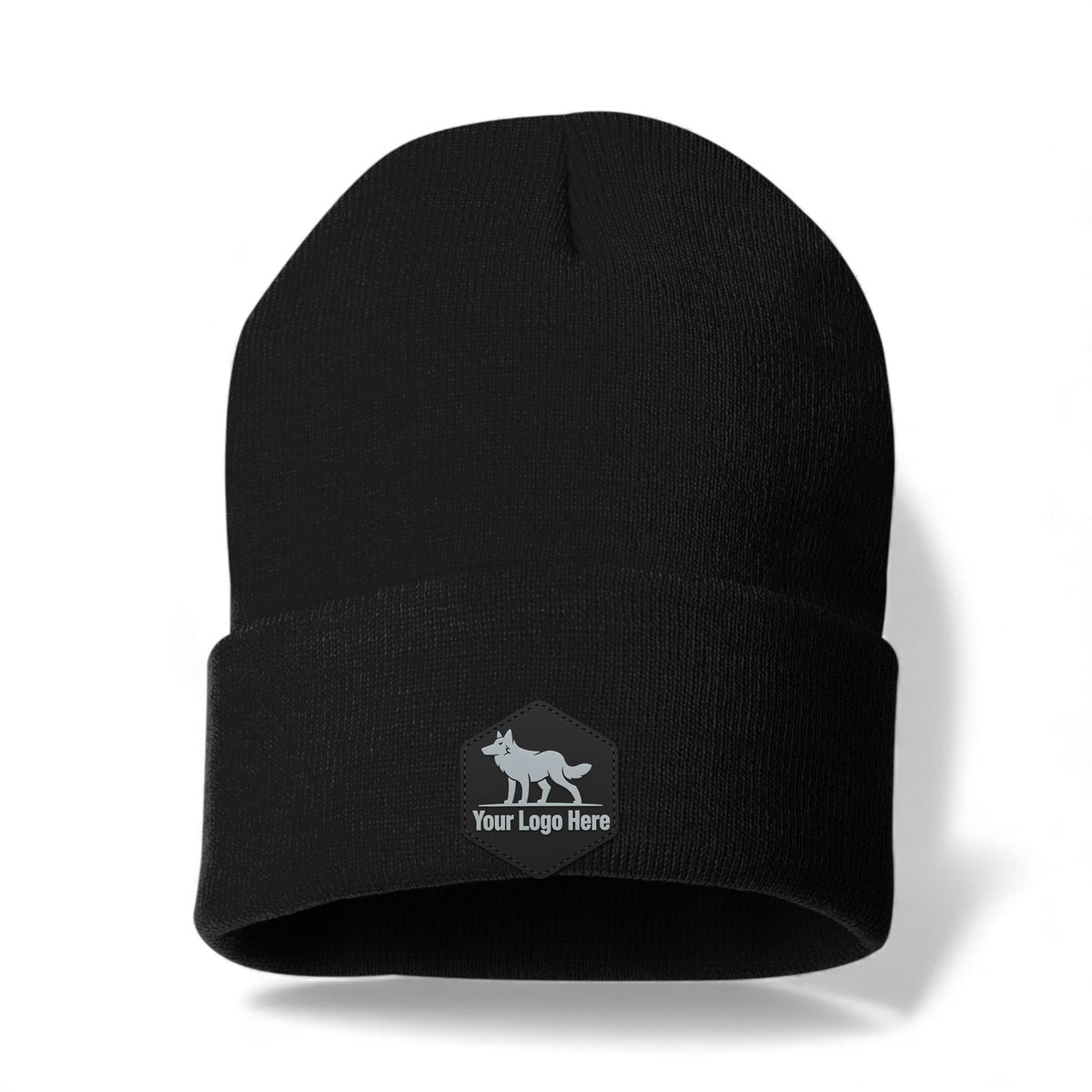 PVC patch preview of Sportsman SP12 custom hat in black