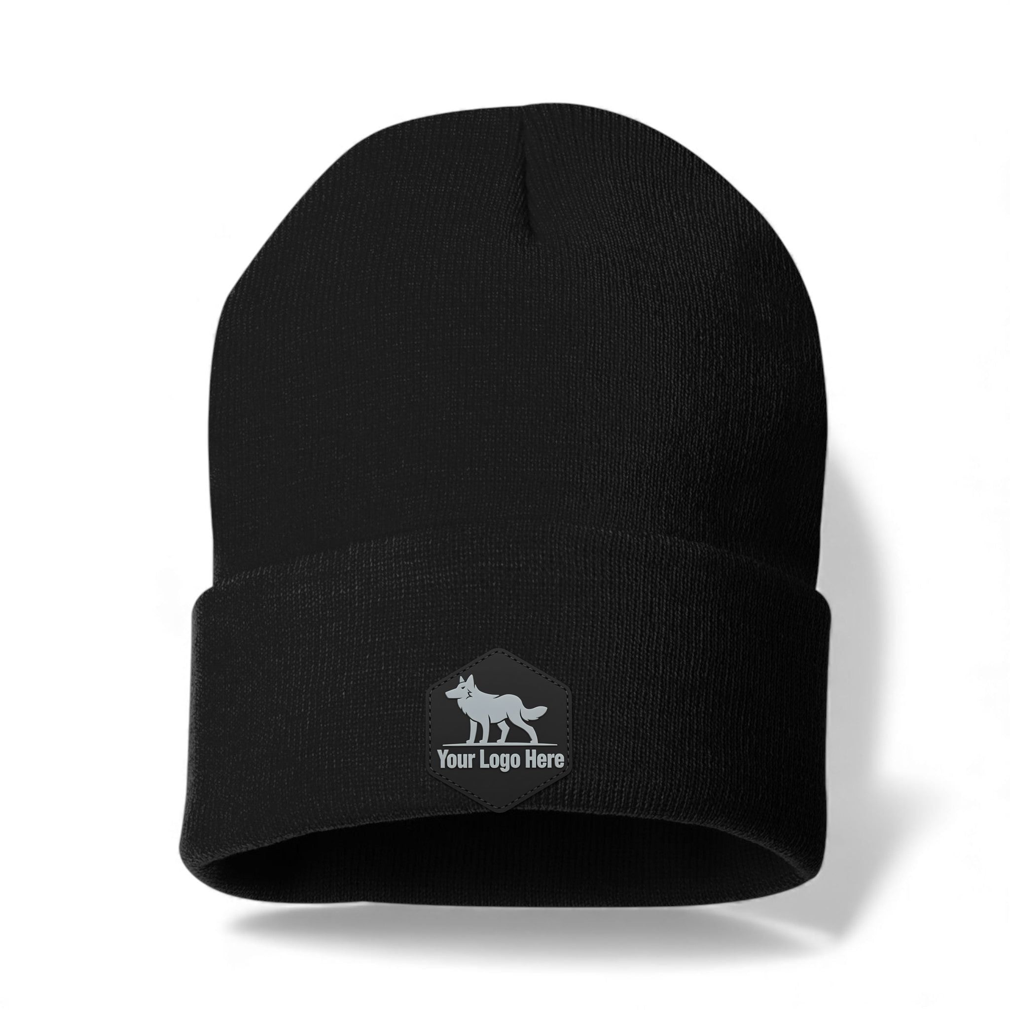 PVC patch preview of Sportsman SP12 custom hat in black