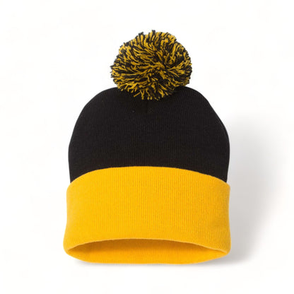 Sportsman SP15 custom beanie in black and gold