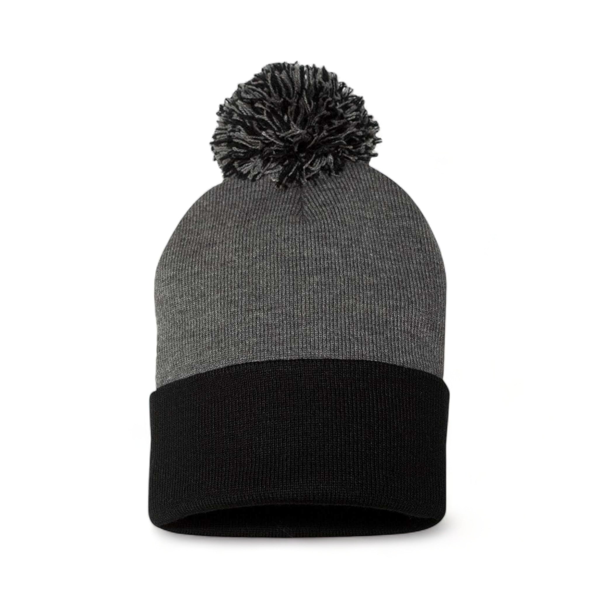 Sportsman SP15 custom beanie in dark heather grey and black