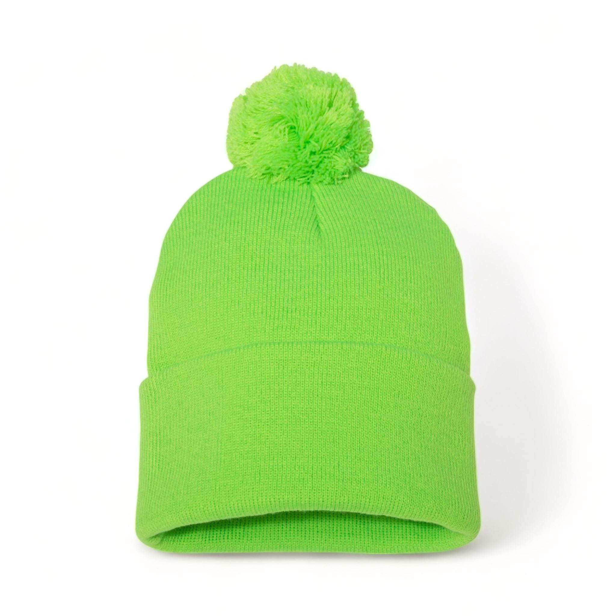 Sportsman SP15 custom beanie in neon green