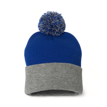 Sportsman SP15 custom beanie in royal and heather grey