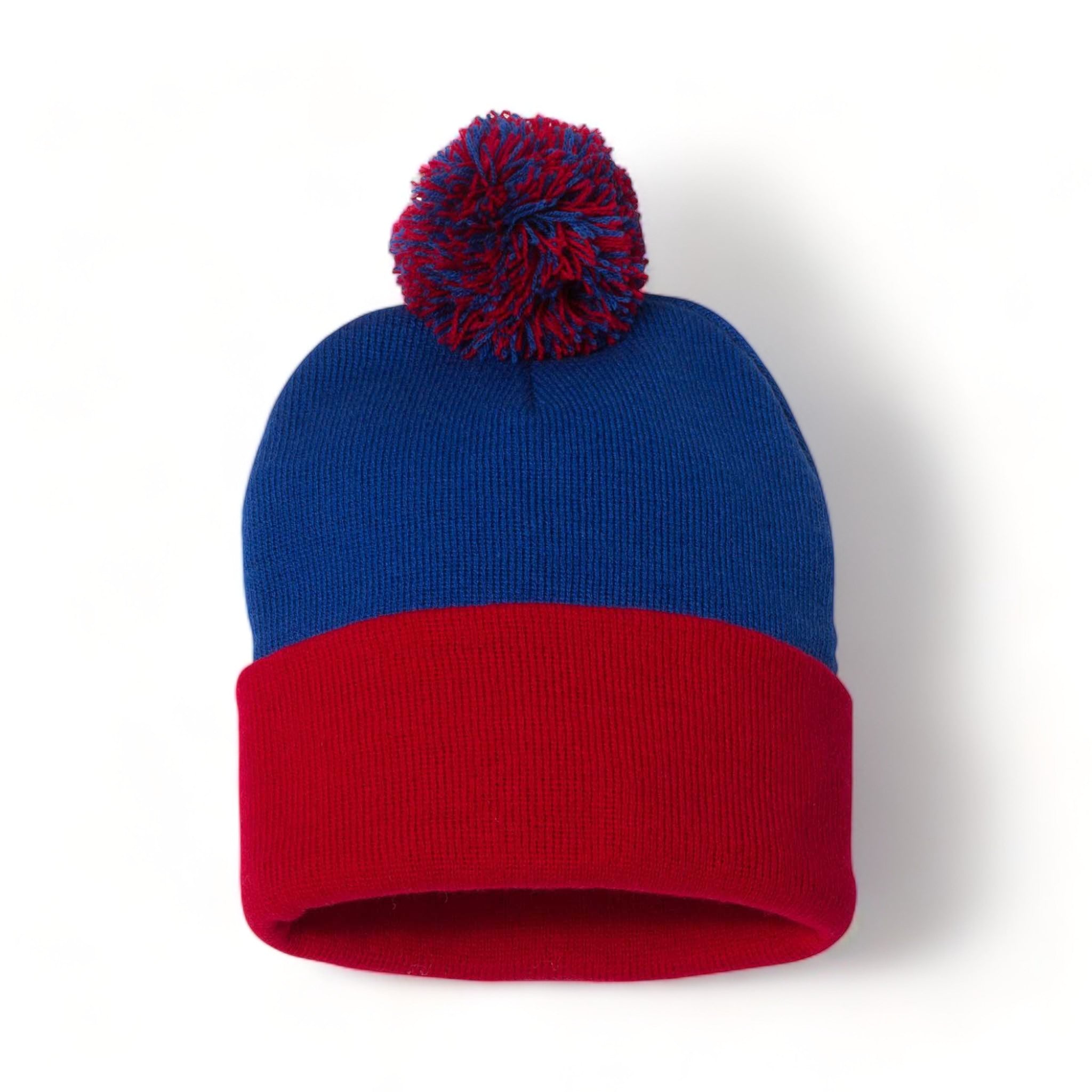 Sportsman SP15 custom beanie in royal and red