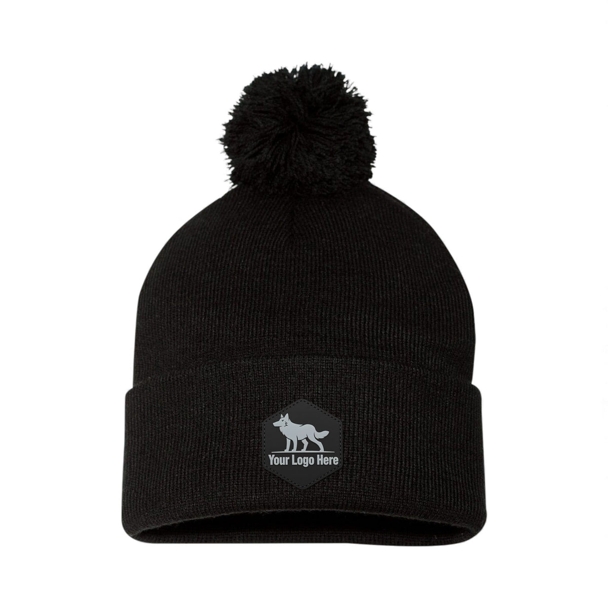 PVC patch preview of Sportsman SP15 custom hat in black
