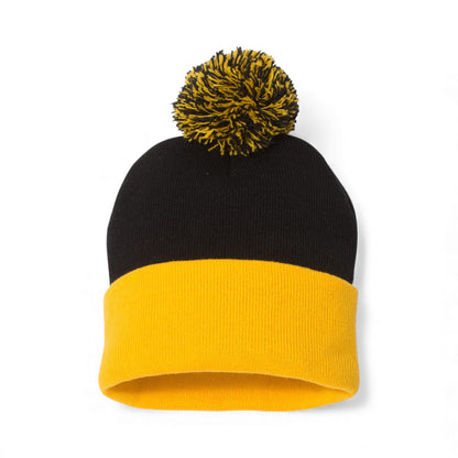 Back view of Sportsman SP15 custom hat in black and gold