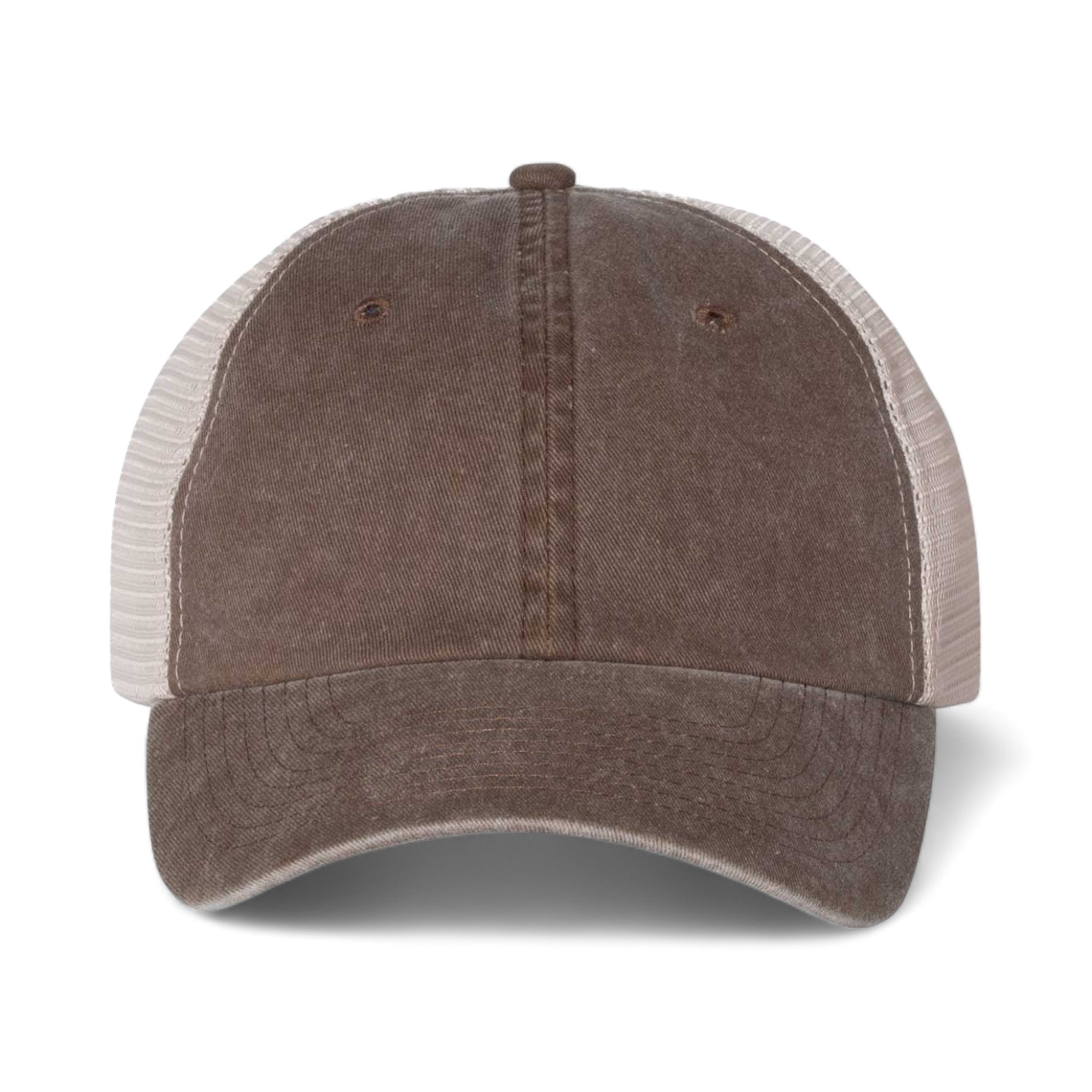 Front view of Sportsman SP510 custom hat in brown and stone