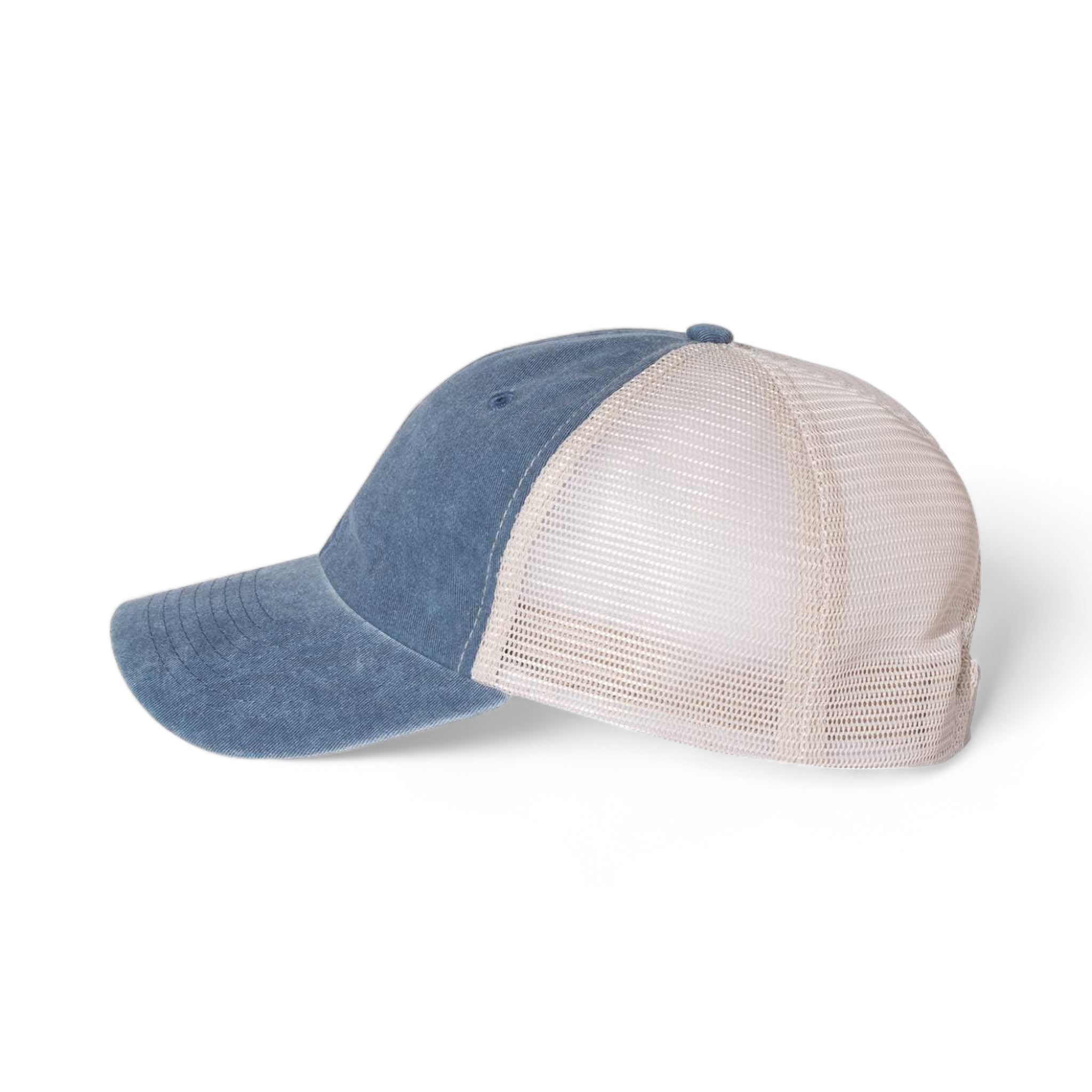 Side view of Sportsman SP510 custom hat in navy and stone