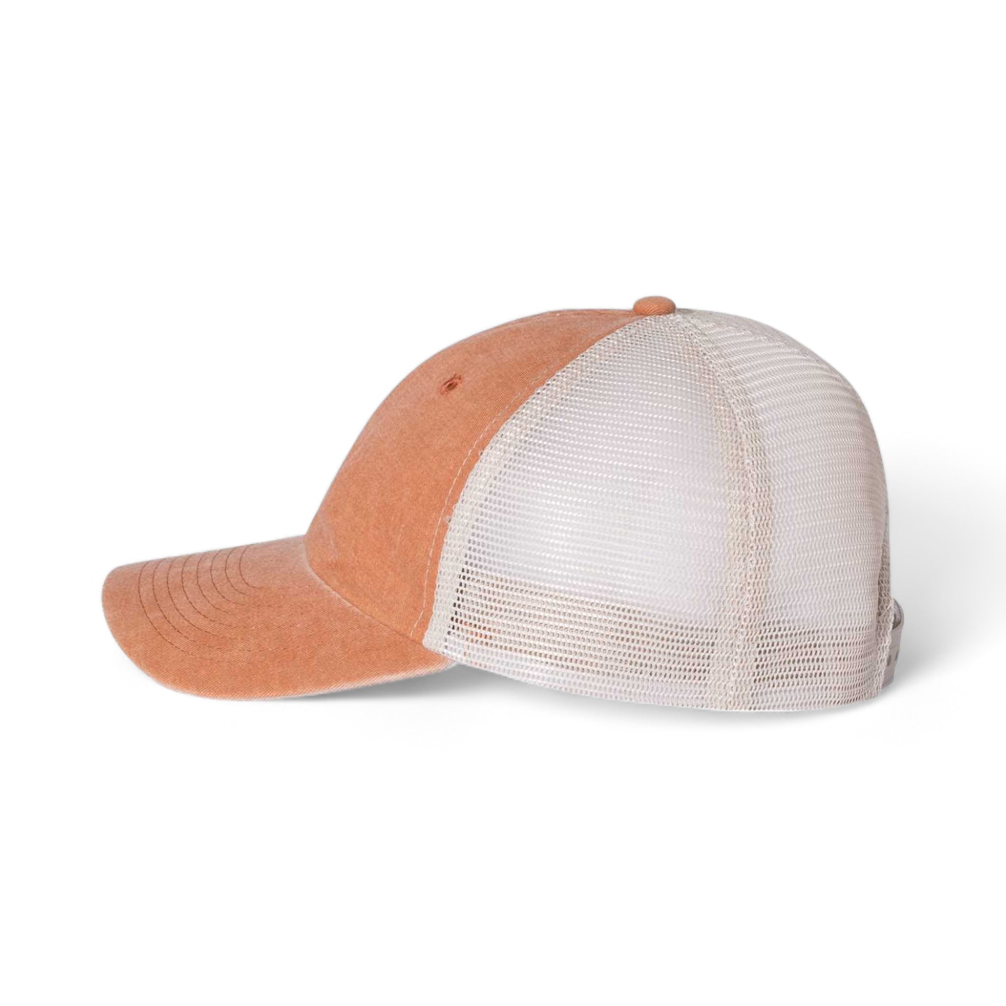 Side view of Sportsman SP510 custom hat in texas orange and stone