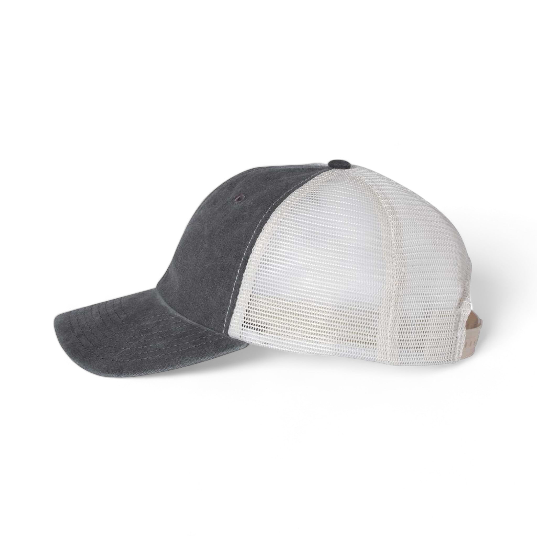 Side view of Sportsman SP510 custom hat in black and stone