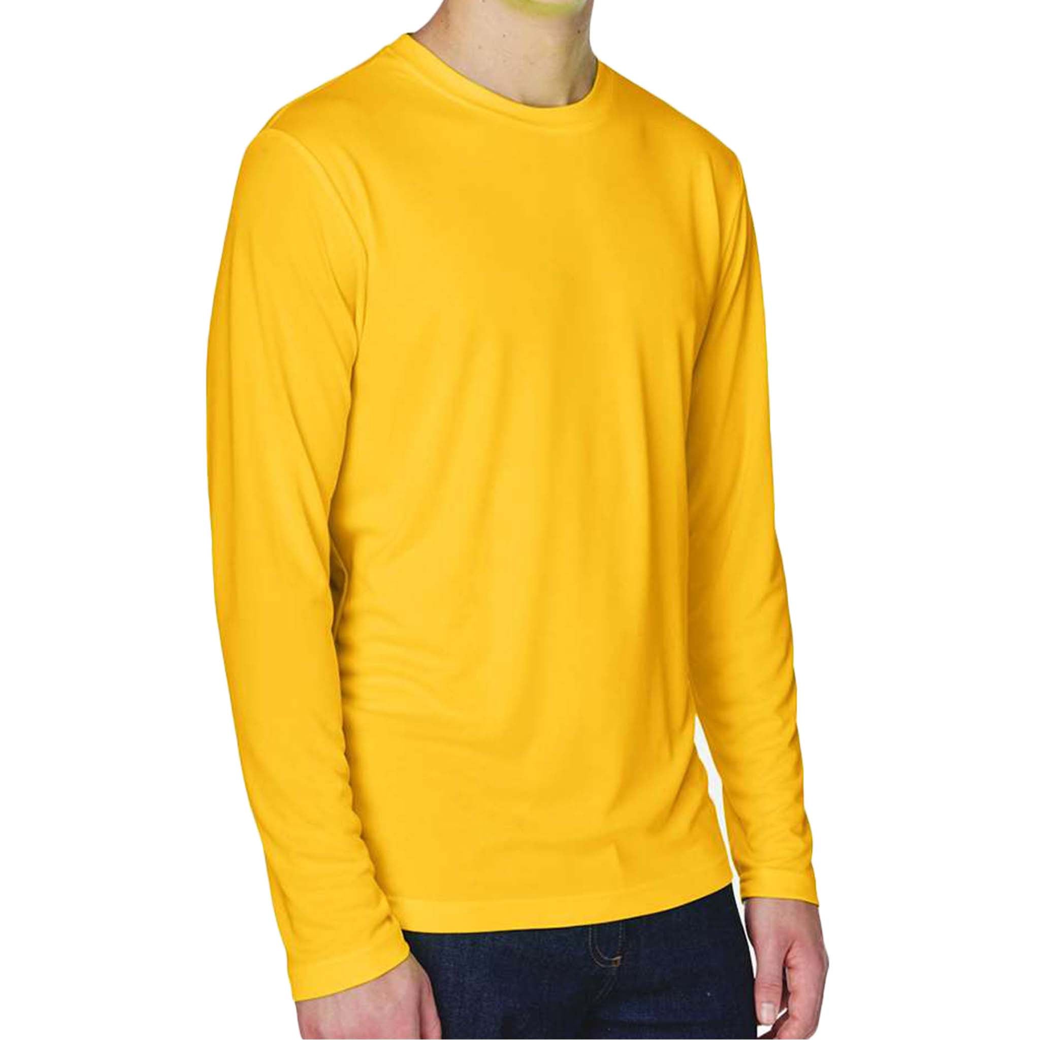Team 365 TT11L custom long sleeve t-shirt in sport athletic gold, right side view