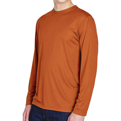 Team 365 TT11L custom long sleeve t-shirt in sport burnt orange, left side view