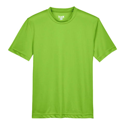 Team 365 TT11Y custom short sleeve t-shirt in acid green, front view