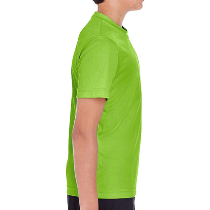 Team 365 TT11Y custom short sleeve t-shirt in acid green, right side view