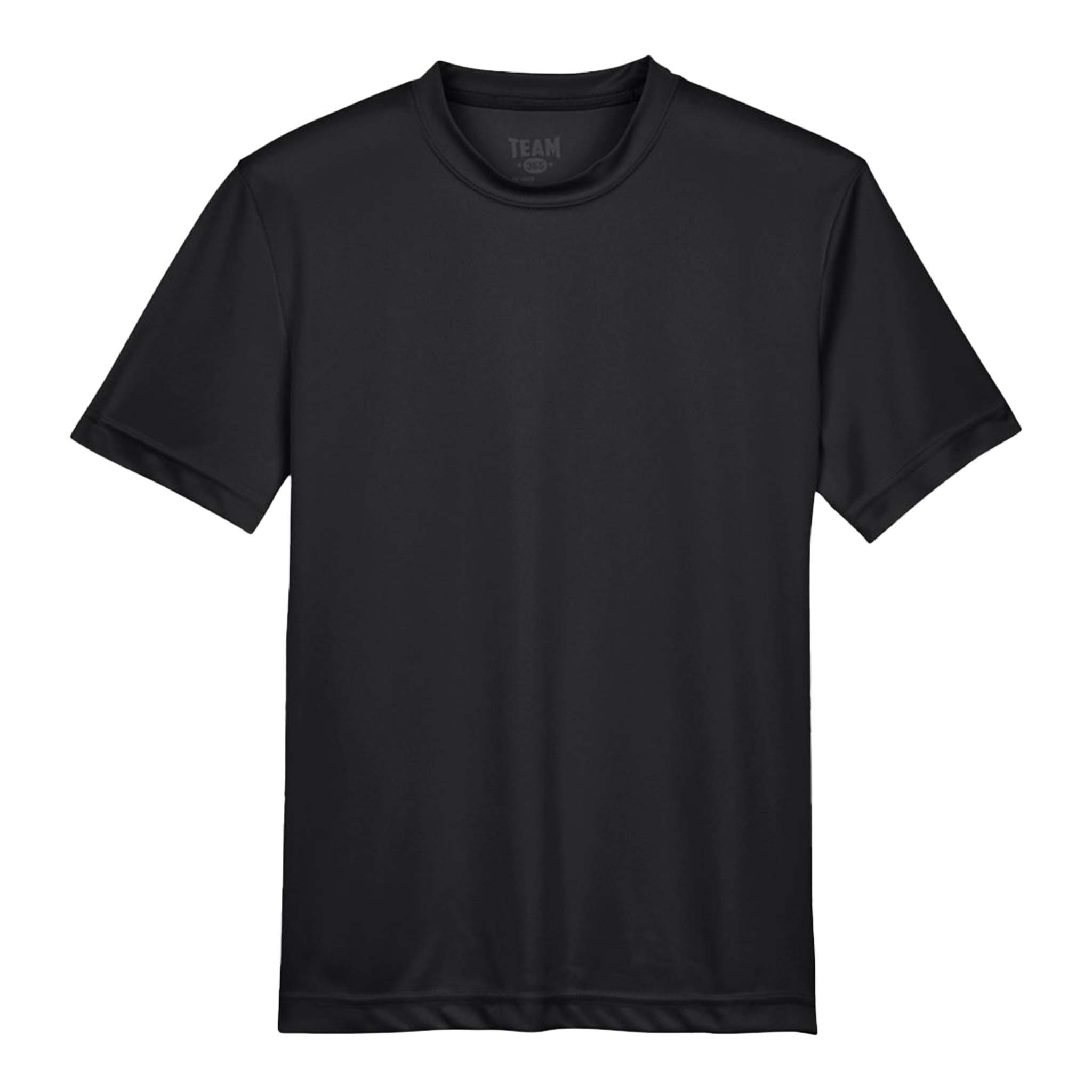 Team 365 TT11Y custom short sleeve t-shirt in black, front view