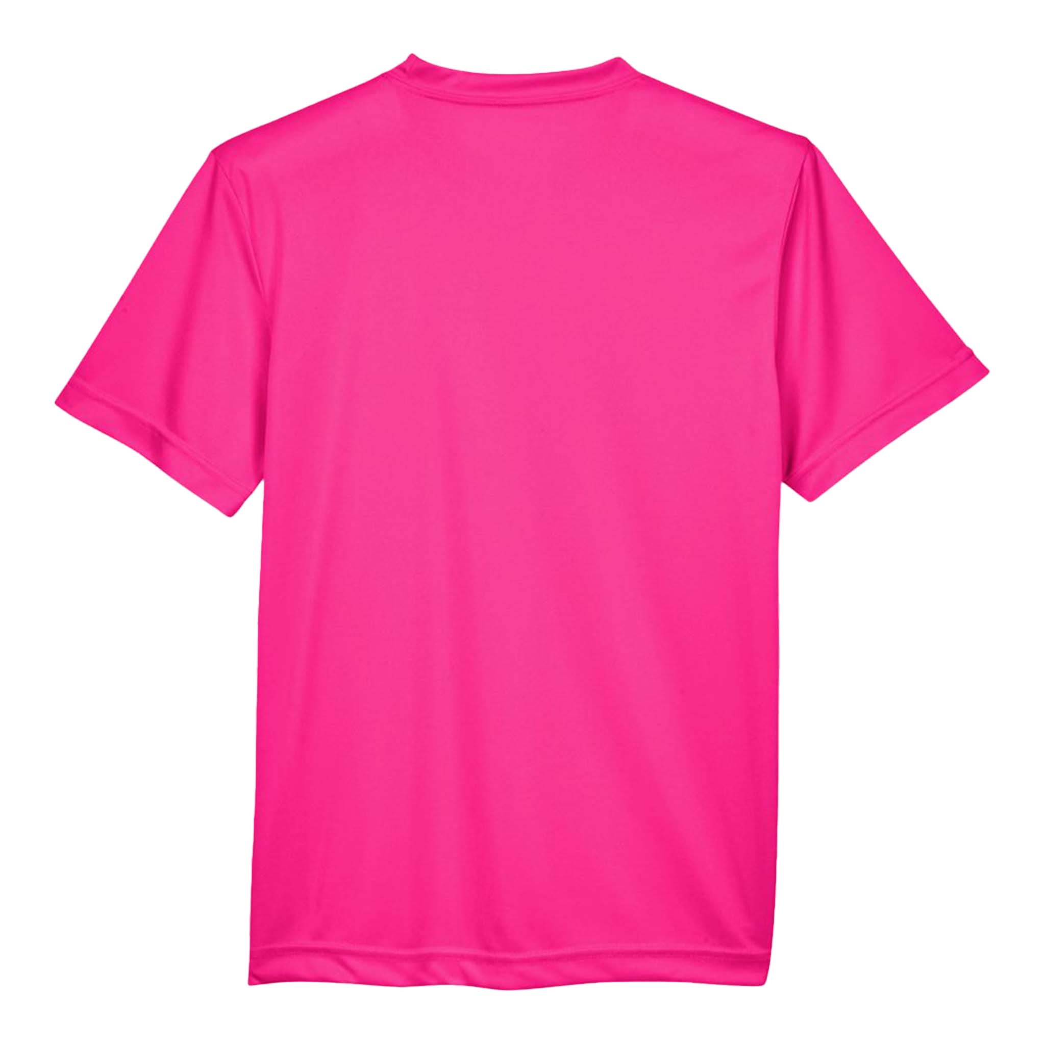 Team 365 TT11Y custom short sleeve t-shirt in bright magenta, back view