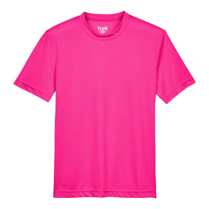 Team 365 TT11Y custom short sleeve t-shirt in bright magenta, front view