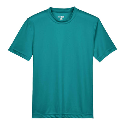 Team 365 TT11Y custom short sleeve t-shirt in clear teal, front view