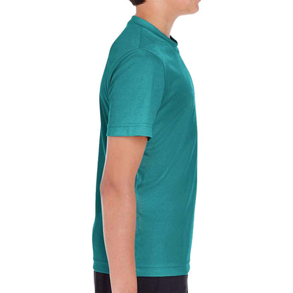 Team 365 TT11Y custom short sleeve t-shirt in clear teal, right side view