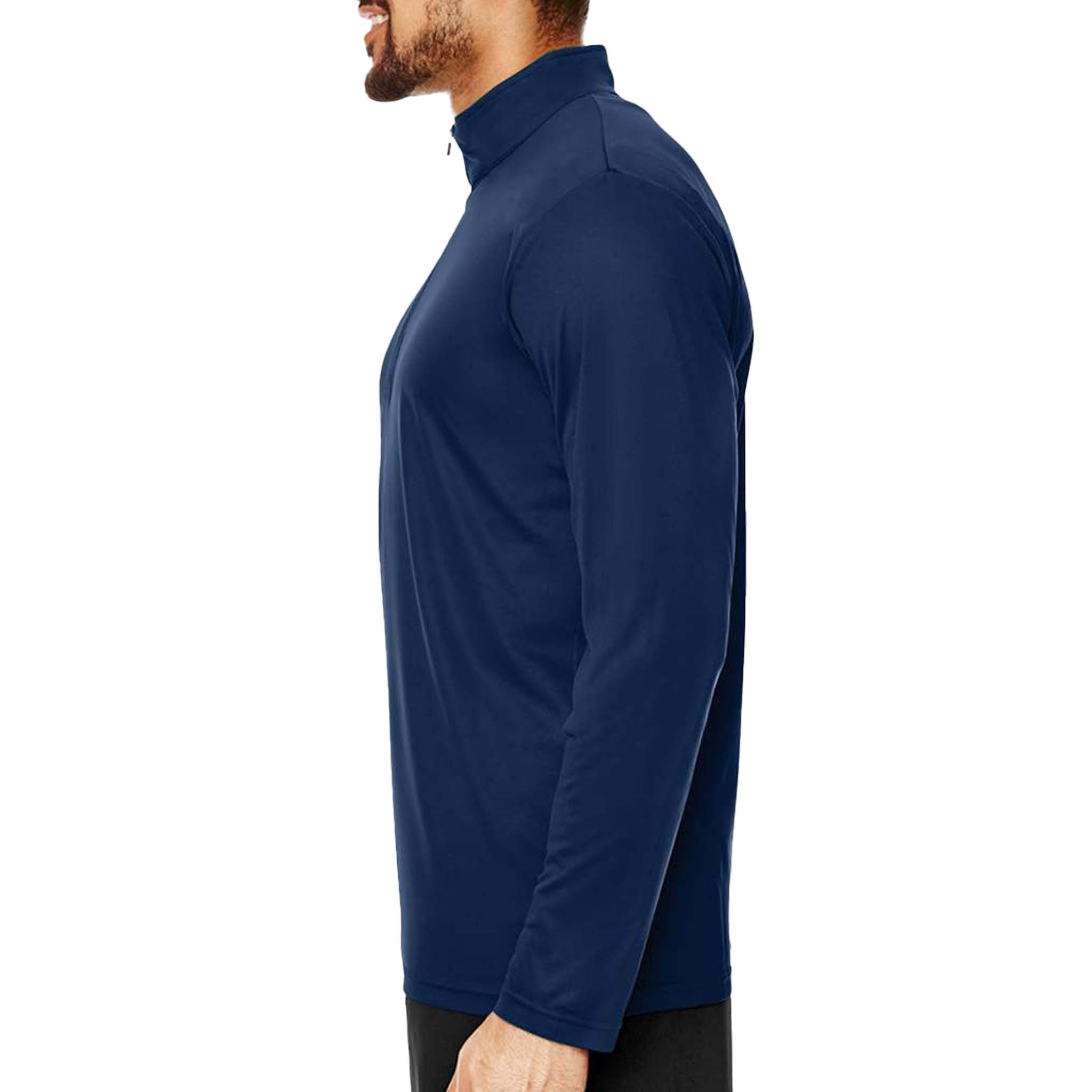 Team 365 TT31 custom quarter-zip in sport dark navy, left side view
