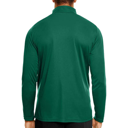 Team 365 TT31 custom quarter-zip in sport forest, back view
