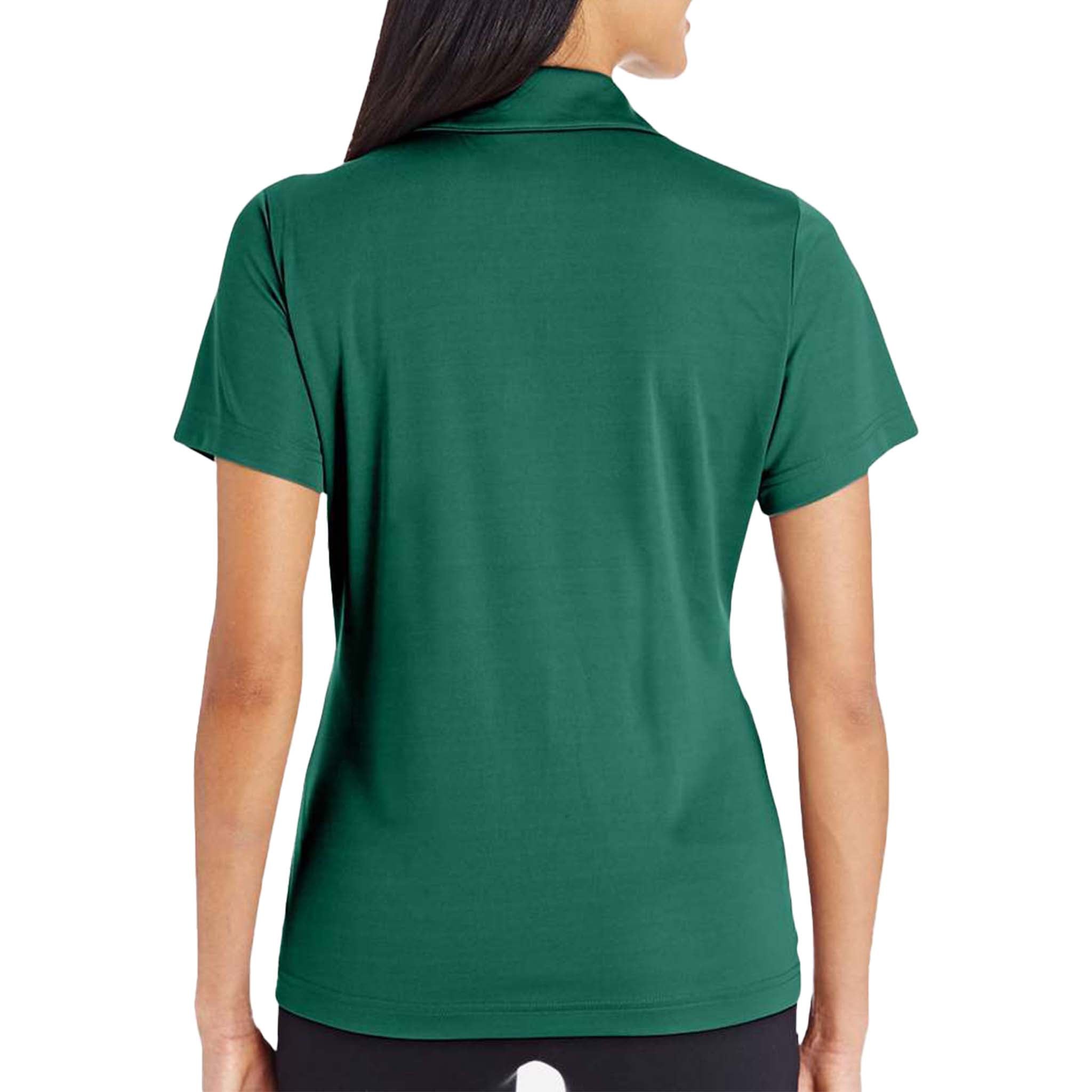 Team 365 TT51W custom polo in sport forest, back view