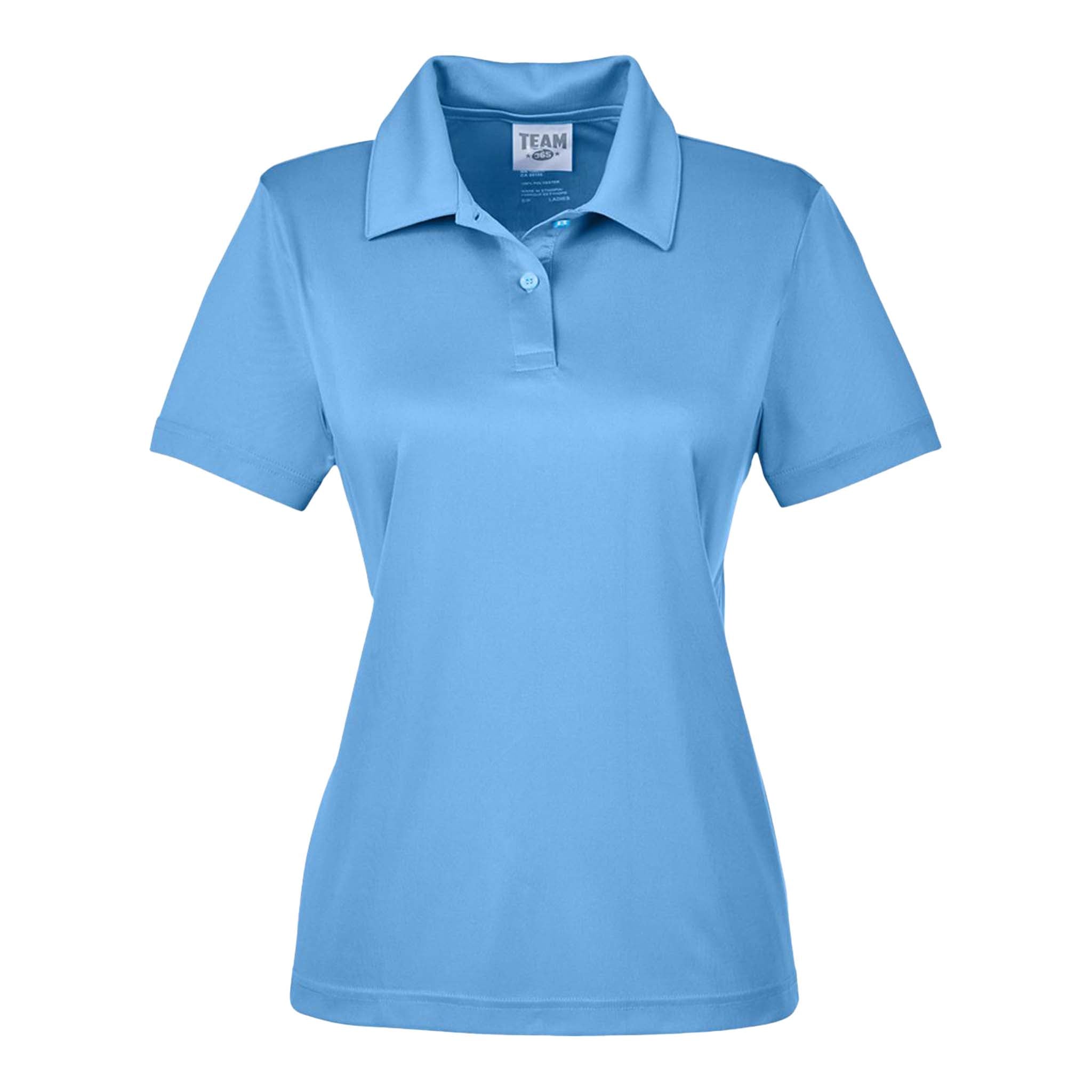 Team 365 TT51W custom polo in sport light blue, front view