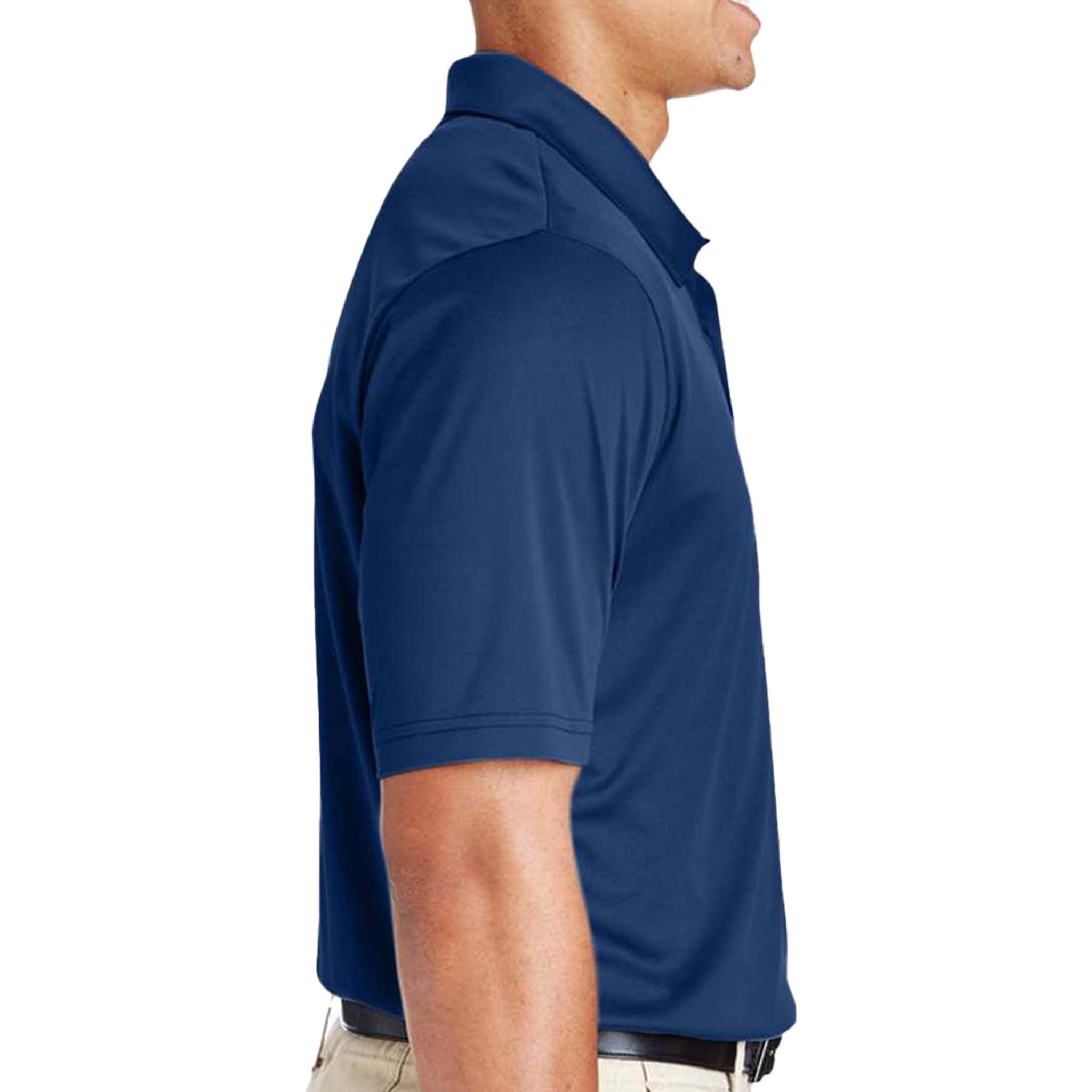 Team 365 TT51 custom polo in sport dark navy, right side view