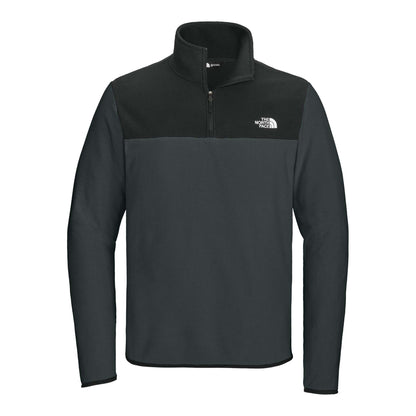 The North Face NF0A7V4L custom quarter-zip in asphalt grey and  tnf black, front view