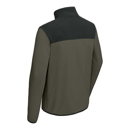 The North Face NF0A7V4L custom quarter-zip in new taupe green and  tnf black, back view
