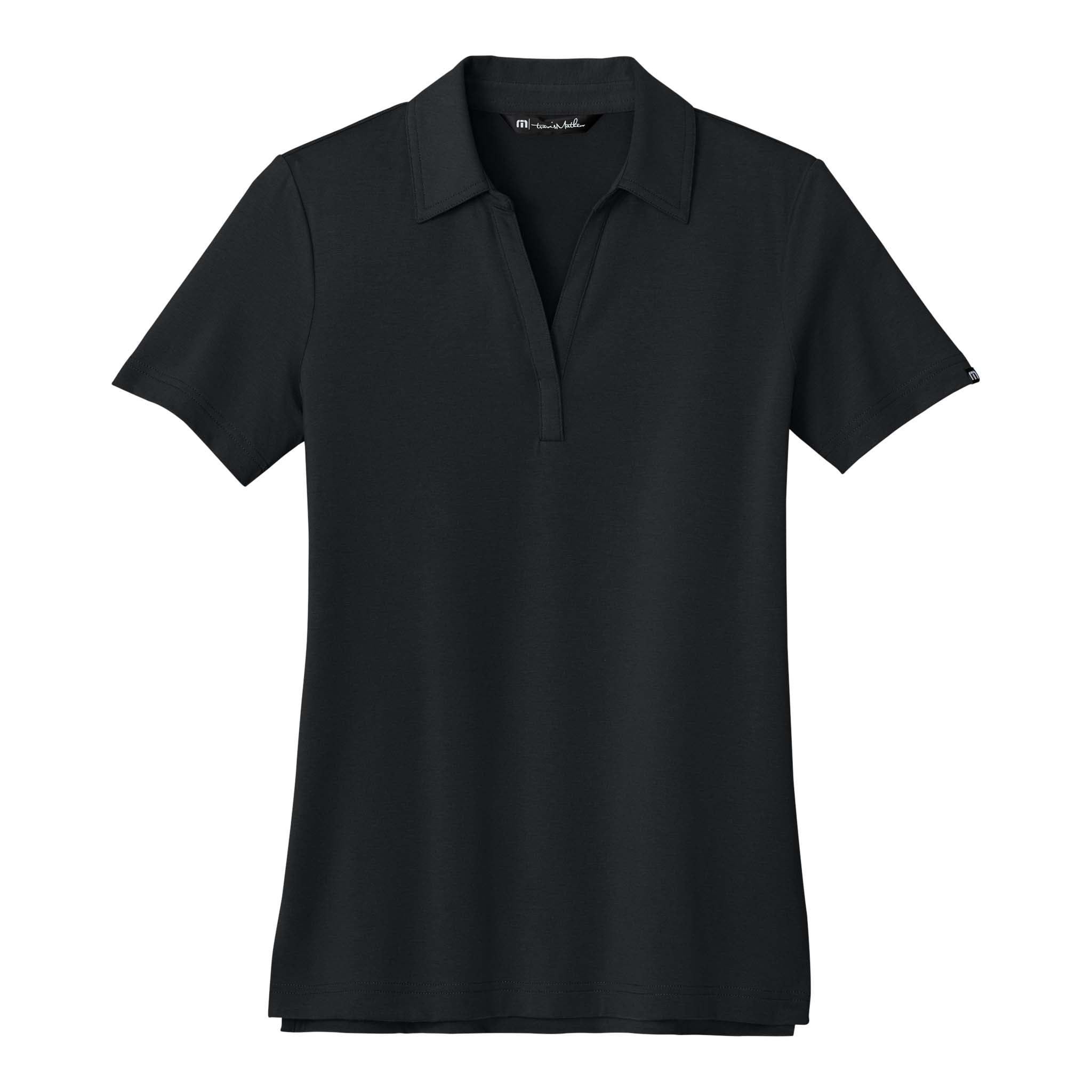 TravisMathew TM1LF071 custom polo in black, front view