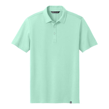 TravisMathew TMA41461 custom polo in mint, front view